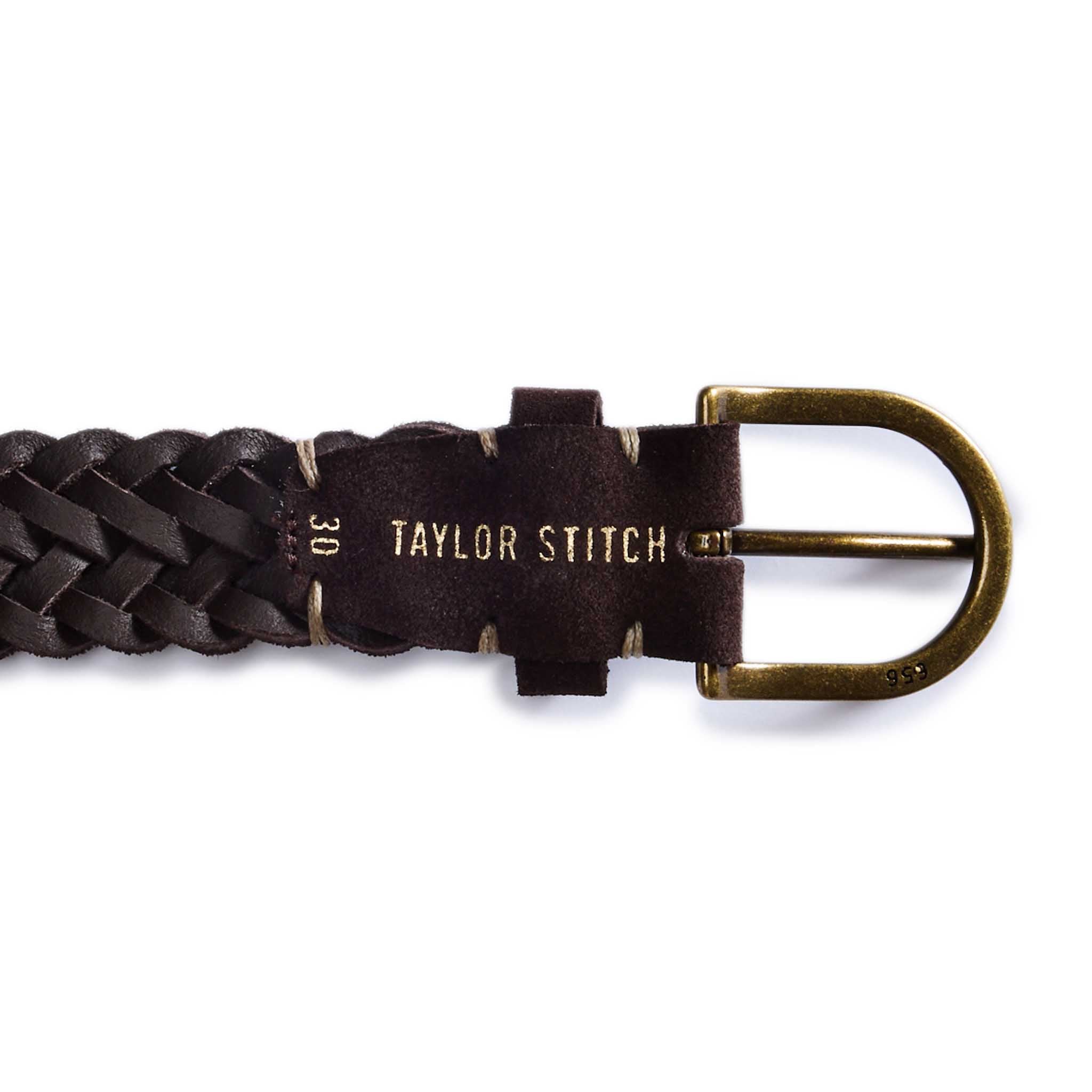 The Braided Belt in Chocolate Suede