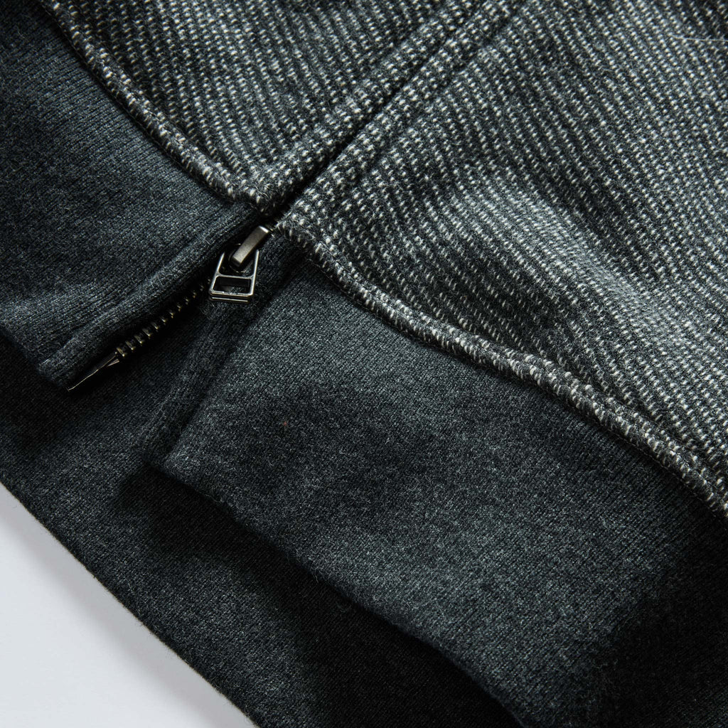 The Apres Zip Hoodie in Graphite French Terry Twill
