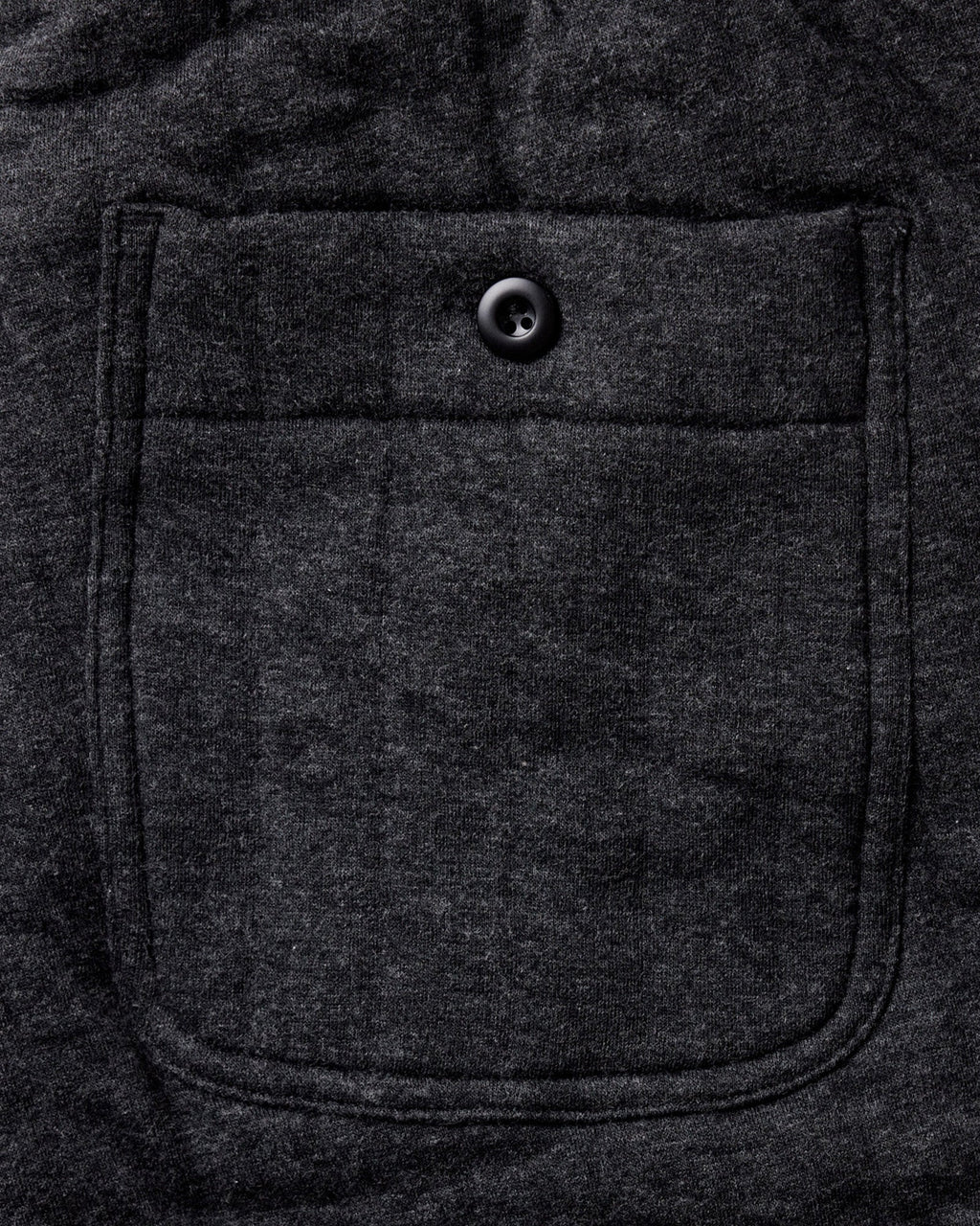 The Apres Pant in Heather Coal Quilted Jersey