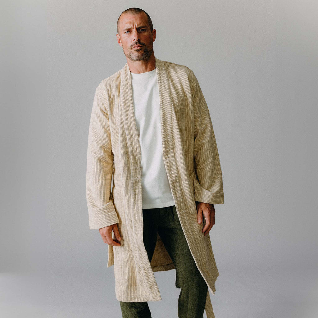The Apres Robe in Natural Sashiko