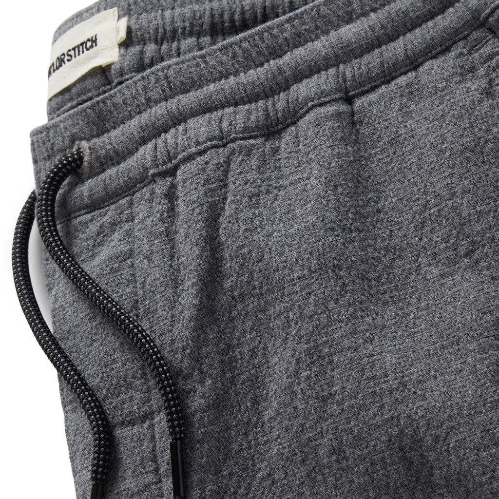 The Apres Pant in Heather Grey Double Cloth