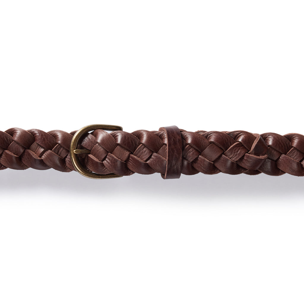 The Braided Belt in Dark Brown
