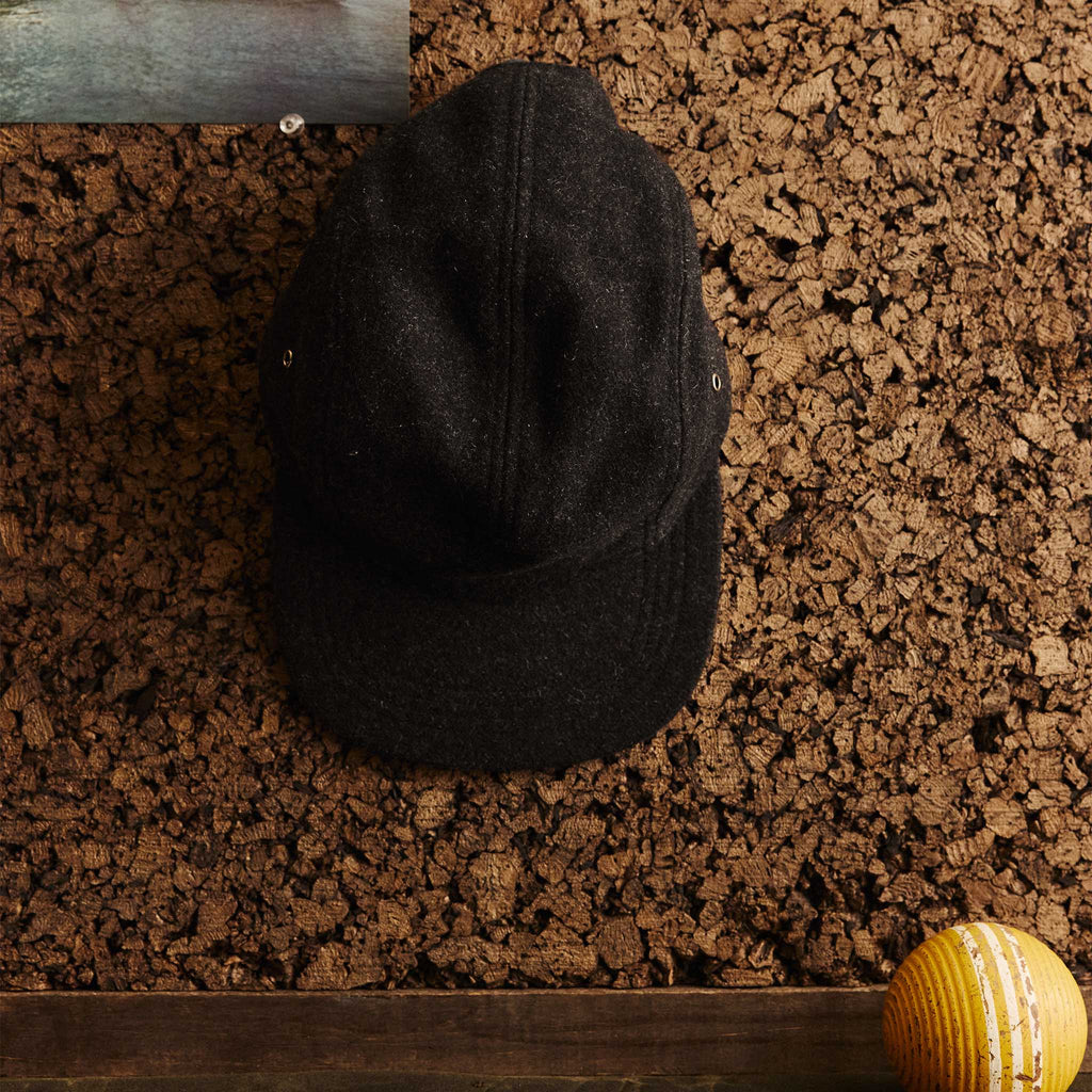 The 5-Panel Cap in Heather Coal Wool Blend