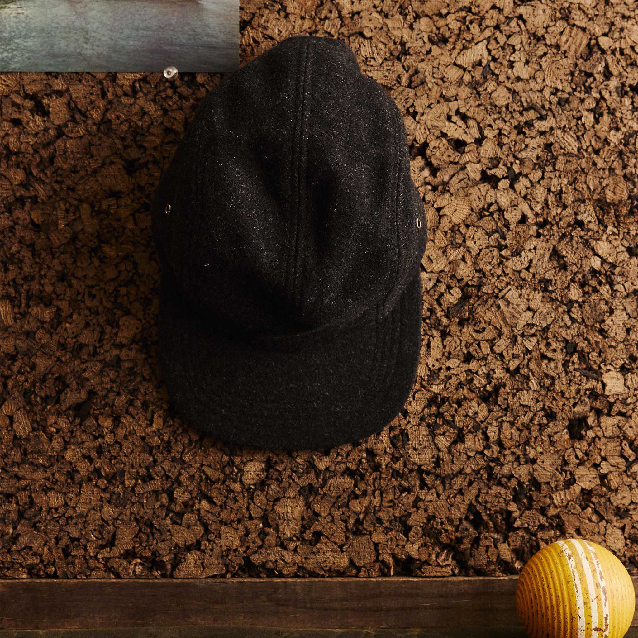The 5-Panel Cap in Heather Coal Wool Blend
