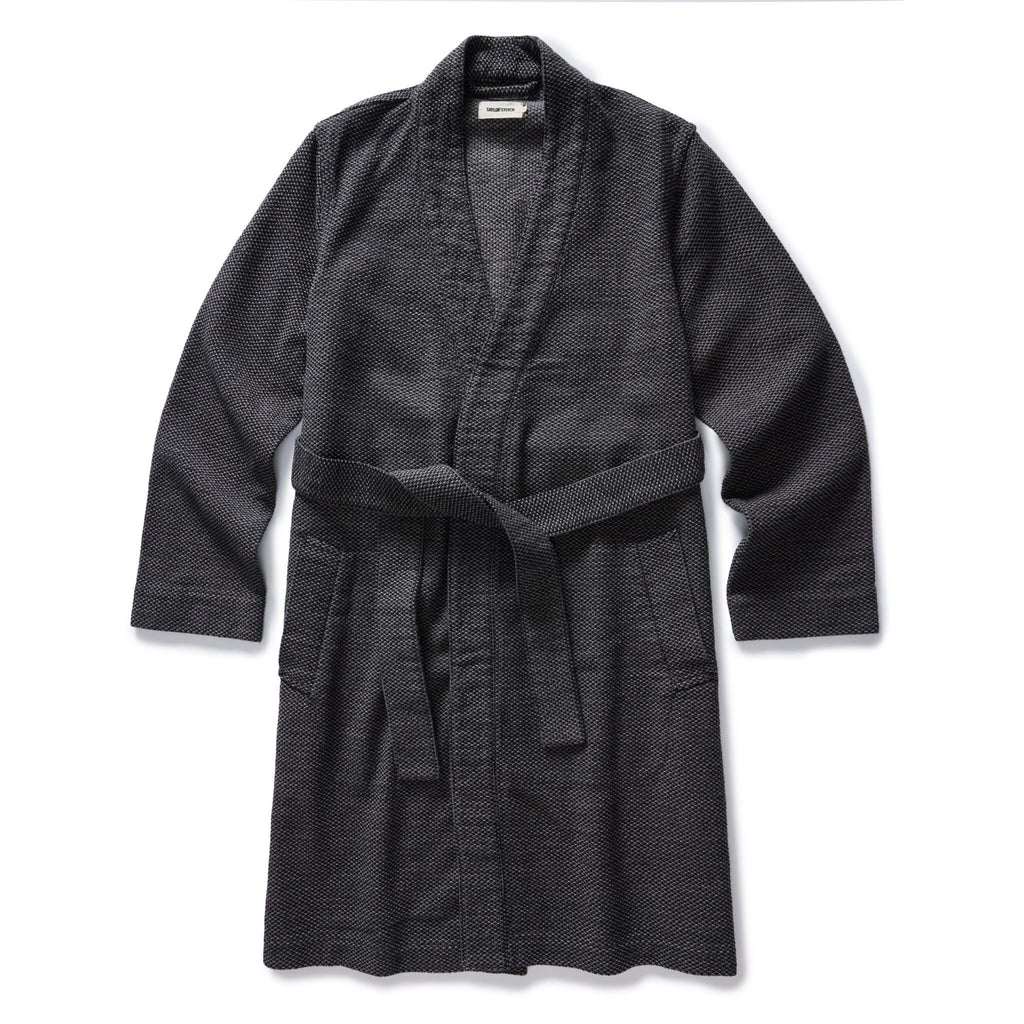 The Apres Robe in Charcoal Sashiko