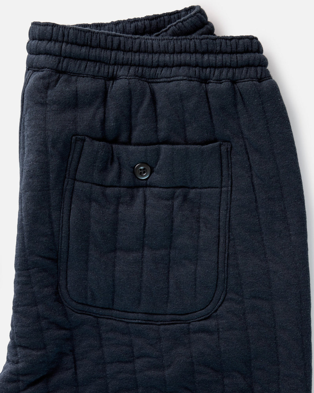 The Apres Pant in Heather Midnight Quilted Jersey