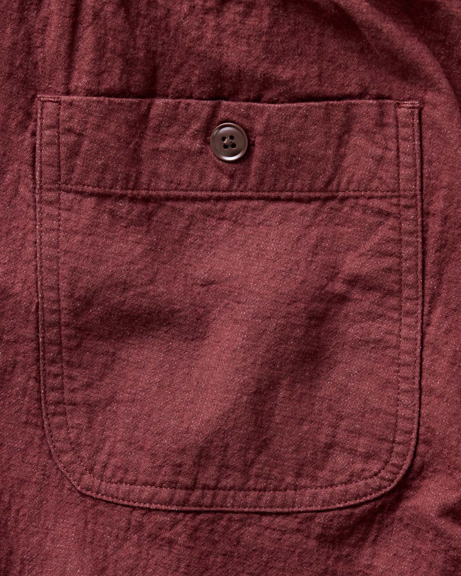 The Apres Pant in Burgundy Double Cloth