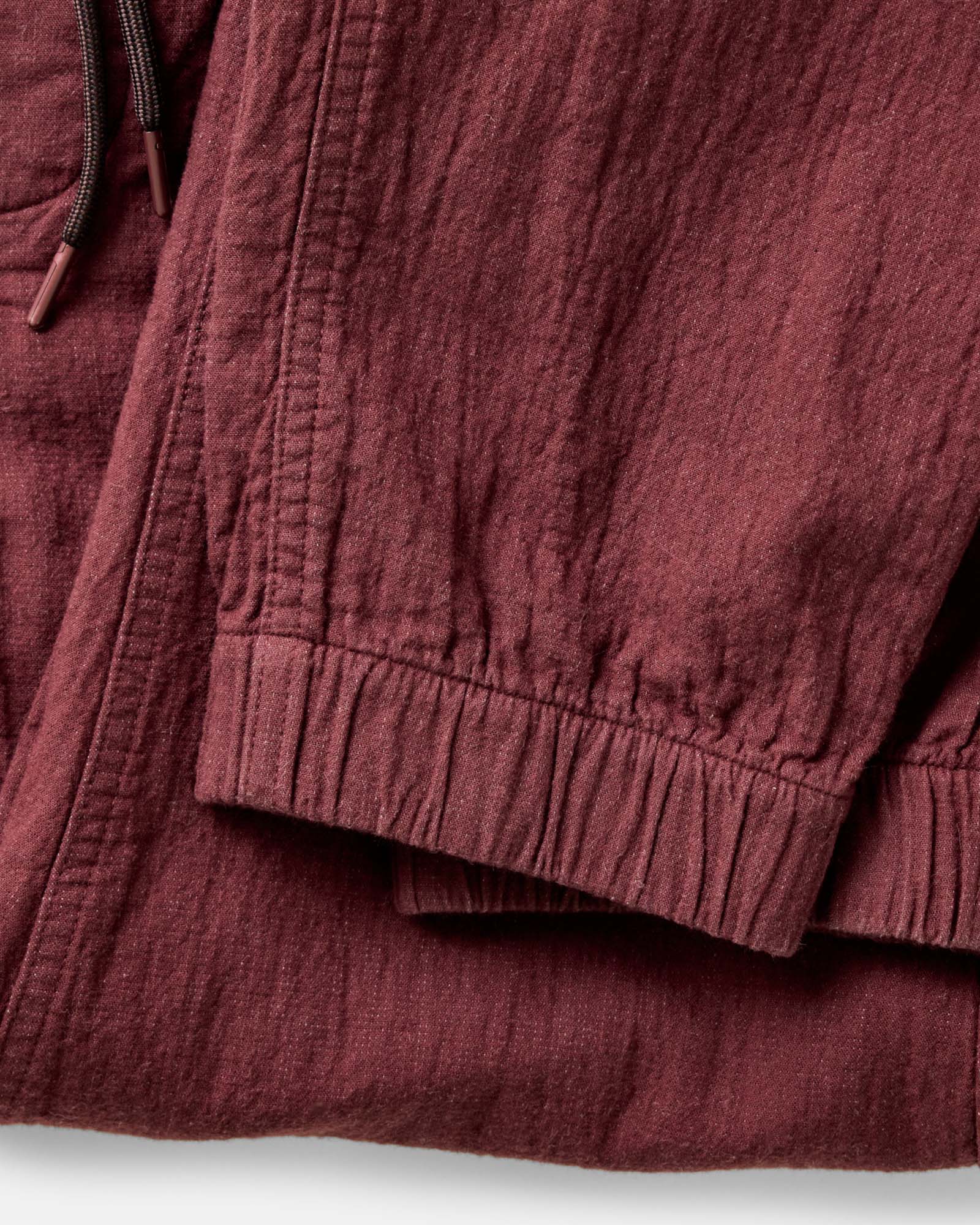 The Apres Pant in Burgundy Double Cloth