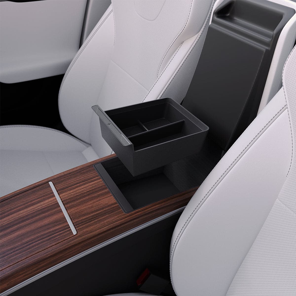 Tesla Series - Non-Slide Center Console Organizer | 3-Section