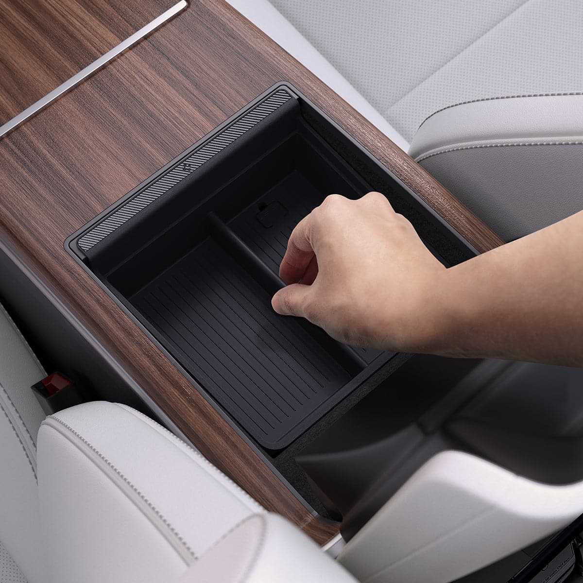 Tesla Series - Non-Slide Center Console Organizer | 3-Section