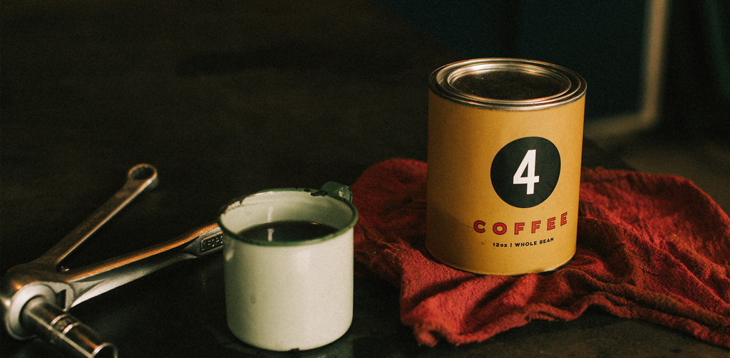 Four Coffee Tin in Sunday Motor Club Blend