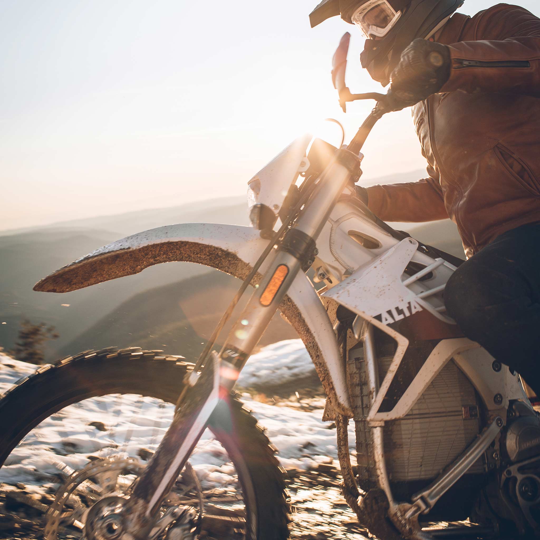 The Alta Motors Redshift EX in Taylor Stitch Custom