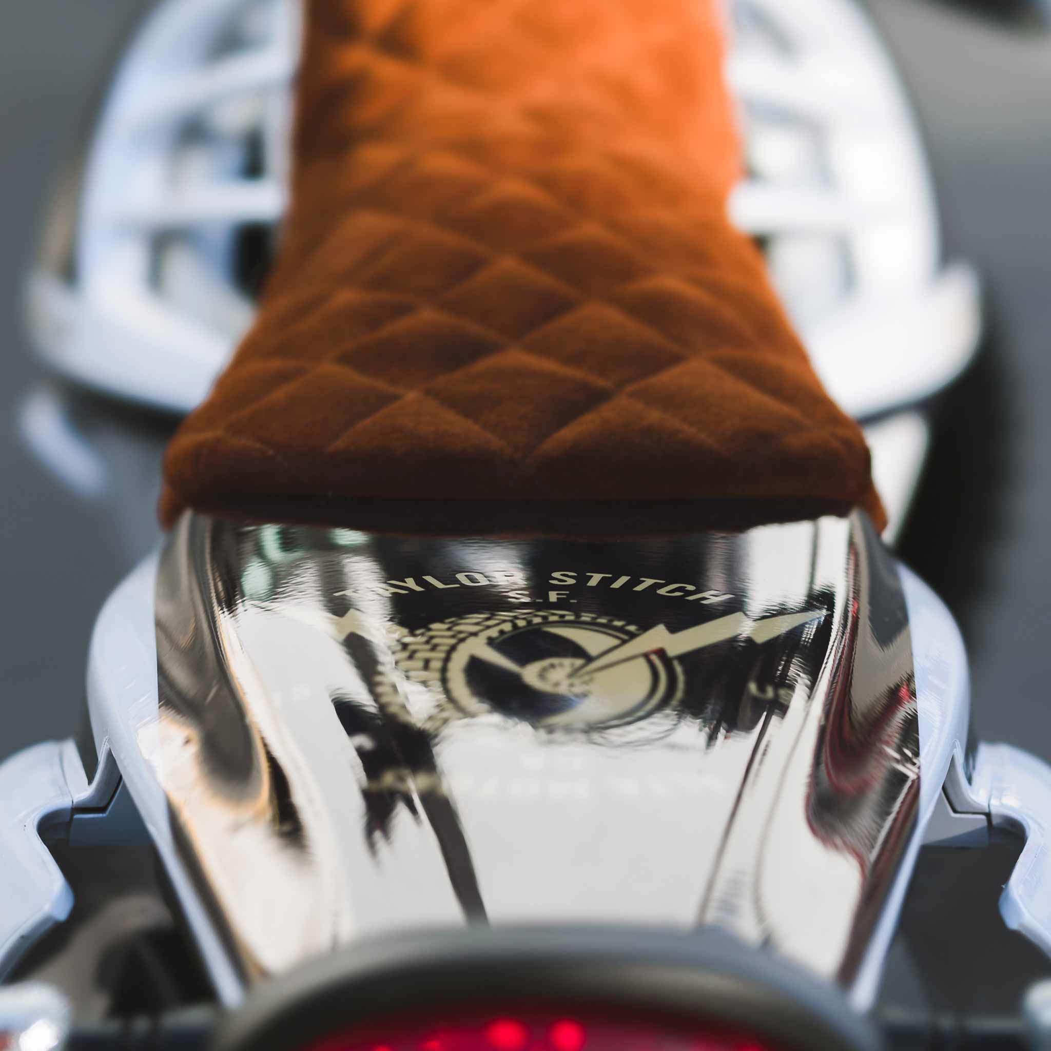 The Alta Motors Redshift EX in Taylor Stitch Custom