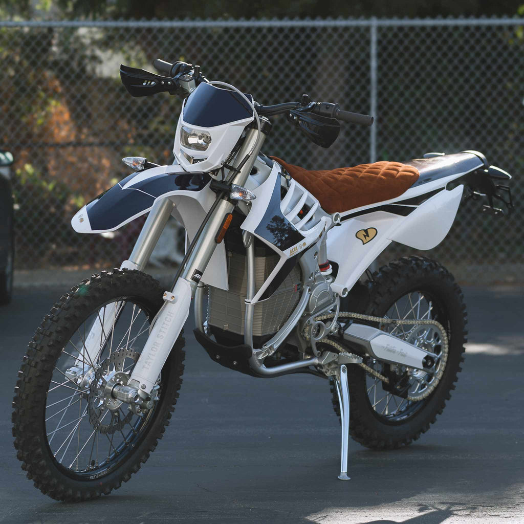 The Alta Motors Redshift EX in Taylor Stitch Custom