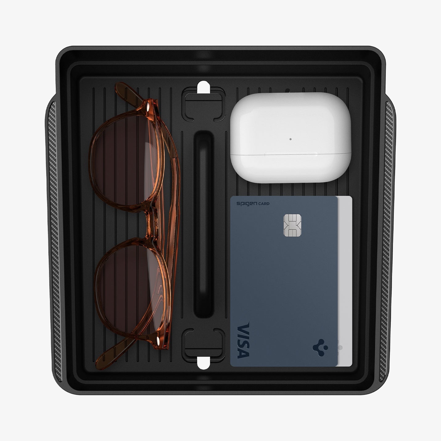 Tesla Series - Armrest Console Organizer Upper Tray | 2-Section