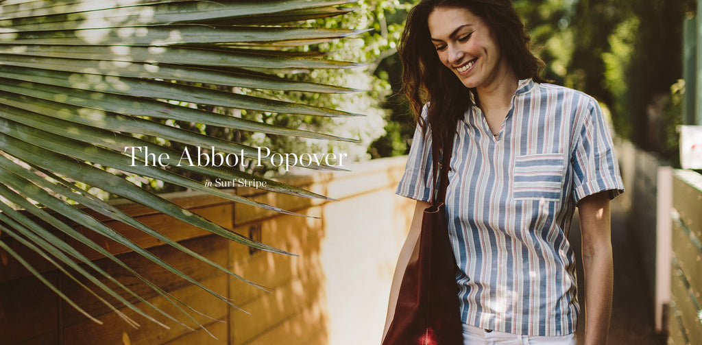 The Abbot Popover in Surf Stripe